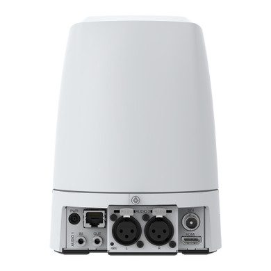 Axis V5925 PTZ - broadcast quality camera - rear view showing XLR sockets, and other ports