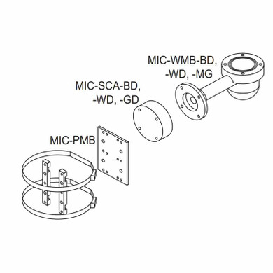 Bosch pole mount kit for MIC series IP cameras