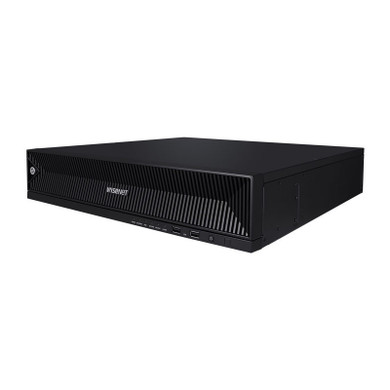 Hanwha Vision PRN-6405DB4 64-channel NVR left facing