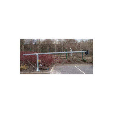 CCTV column, tilt-down, steel square modular section, flange mount, height 4m - 8m tilted down