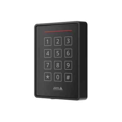 Axis A4120-E access control door reader with keypad facing left