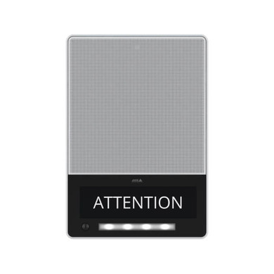 AXIS C1710 network display speaker showing strobe light activated