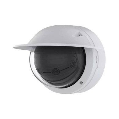 AXIS Q4809-PVE outdoor multi-sensor camera with weathershield facing left