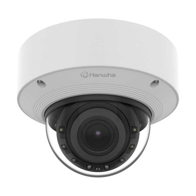 Hanwha Vision XNV-A8084R in/outdoor AI dome camera facing forward