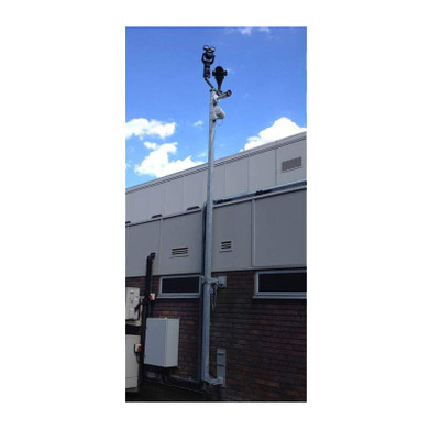 CCTV wall mounted column, tilt-away, steel square, height 3m - 6m (WPTA)