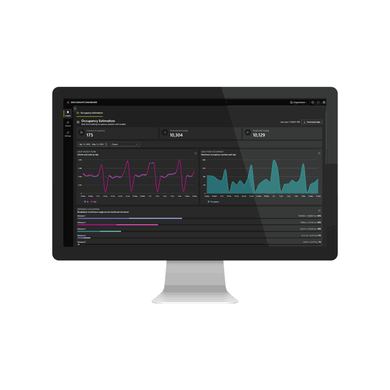 AXIS Data Insights - 1-year device licence showing on a desktop monitor