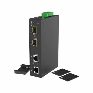AXIS TU8008 ethernet media converter standing up