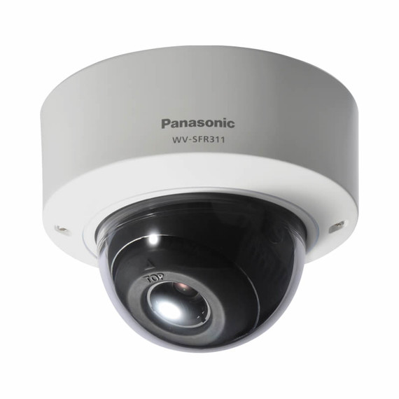 Panasonic i-Pro WV-SFR311 vandal-resistant indoor dome IP camera with HD  720p (60 fps), auto focus and two-way audio