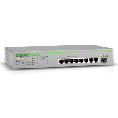 Allied Telesis AT-GS900/8PS 8 port Gigabit switch with PoE+