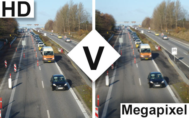 Image comparing HD with megapixel image quality