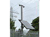 CCTV tower with solar panel