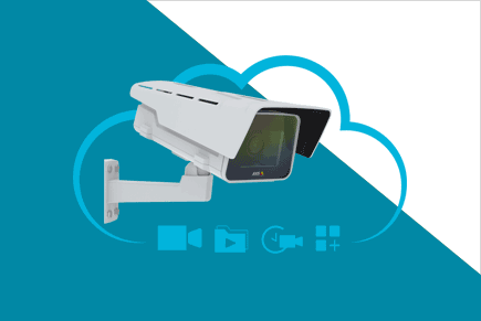 Stylised image showing a camera, surrounded by a cloud shape and icons