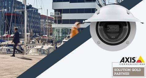 IP cameras from Axis Communication on a street scene