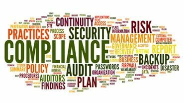 Word cloud for compliance and law in security