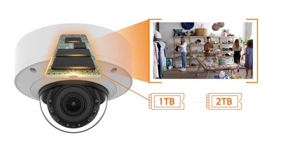 Image showing a SolidEDGE camera with on-board VMS application and SSD storage
