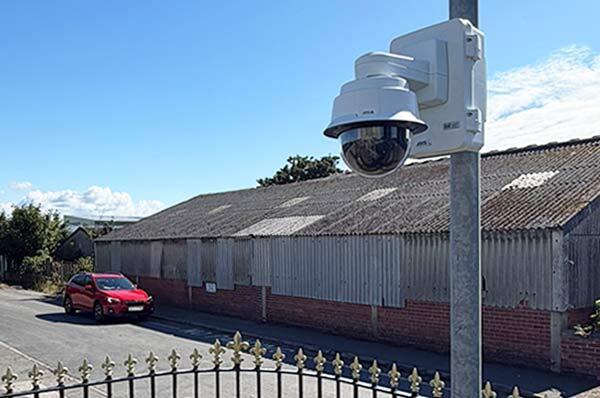 Remotely deployed AXIS CCTV camera