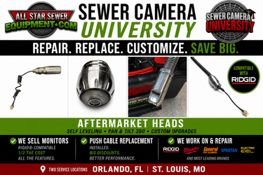 Sewer Camera Repair & Upgrades | Ridgid, Milwaukee, Spartan & More
