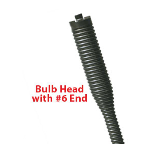 Spartan Style 3/8" x 75' Bulb Head inner Core Cable W/ # 6 End