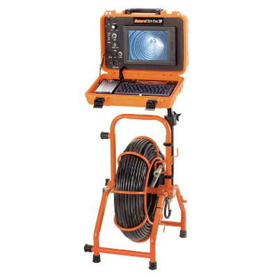 Gen-Eye SL-M-SDW-C with Wi-Fi, 200 ft. Mini Gel-Rod, Mini Self-Leveling Color Camera, Open Mini-Reel, and 3″ Trap Skid