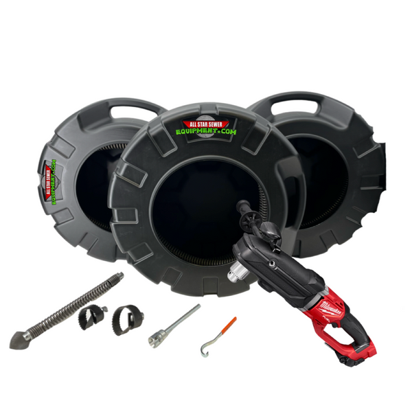 Electric Eel Sectional Cable Package W/Milwaukee M18 Fuel Super Hawg Drill (CE114EEPKG2)