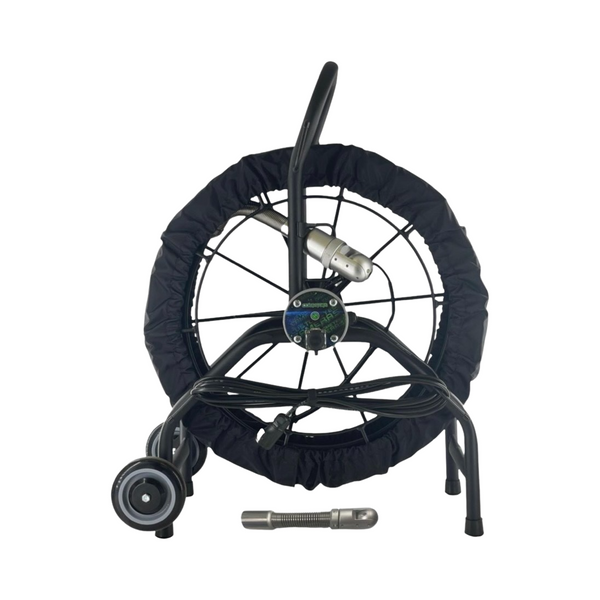 CustomEyes B-102-SLPT2 200' Color Self Leveling Pan & Tilt Inspection Camera Reel Only w/ large pan & tilt head and mini pan tilt head combo