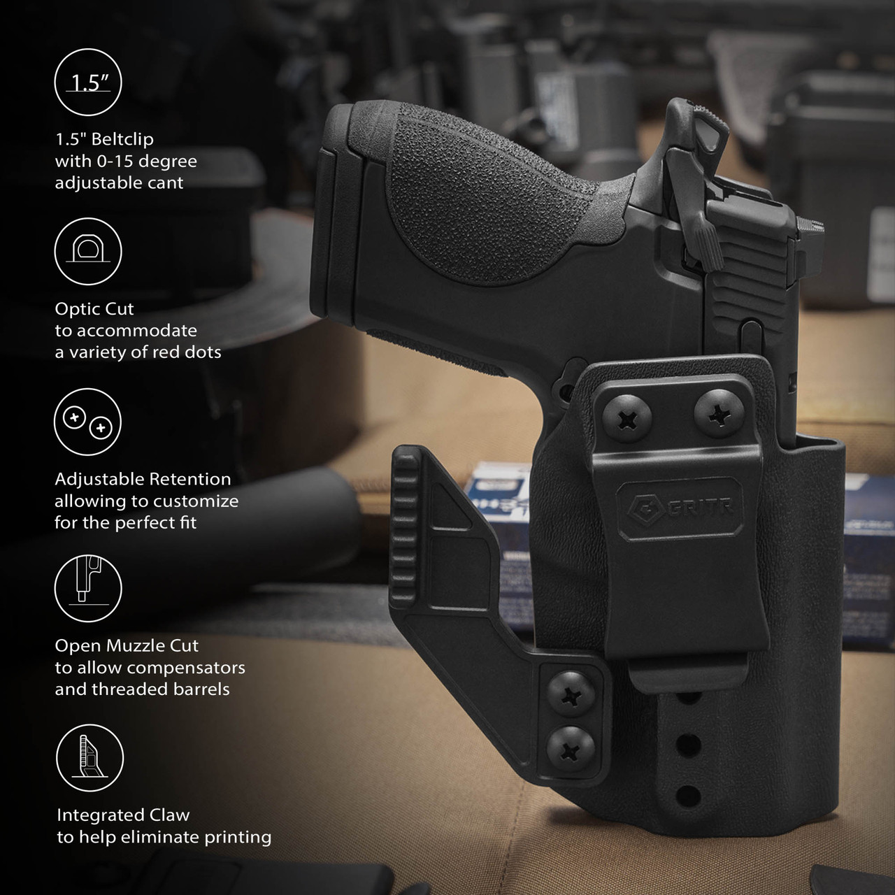 GRITR IWB Holster Fits Smith & Wesson CSX