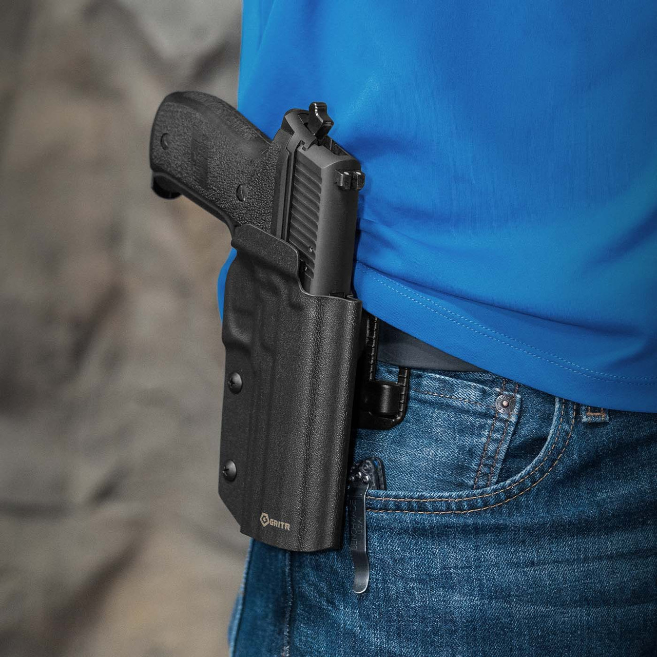 GRITR OWB Kydex Right Hand Pistol Holster Fits Sig Sauer P226