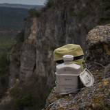 GRITR Titanium Canteen Mess Kit, Camping Open Fire Cookware Set w/ Storage Bag