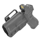GRITR OWB Kydex Left Hand Gun Holster Fits Glock 19, featured on a white background