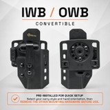 GRITR OMNI IWB/OWB Ambidextrous Kydex Holster Fits Staccato C/CS/P/XL/XC
