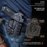 GRITR OMNI IWB/OWB Ambidextrous Kydex Holster Fits Smith & Wesson M&P9 1.0/2.0