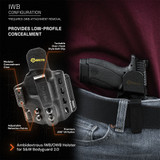 GRITR OMNI IWB/OWB Holster features Concealment Claw, Tuckable Clip, Adjustable Retention, .093" Duty-Grade US Kydex