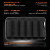 GRITR 6 Slot Pistol Mag Caddy - Hook & Loop Organizer Panel