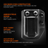 GRITR Ambi IWB/OWB Mag Carrier - Fits 9mm/.357/.40 Cal Double-Stack Handgun Mags