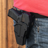 This right-hand OWB holster fits your gun perfectly for a secure, rattle-free carry and smooth drawing