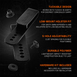 GRITR Tuckable IWB Holster Clips 2-Pack - Low-Profile Polymer for 1.5" Belts