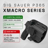 GRITR IWB Hybrid Holster Fits Sig Sauer P365 XMacro Series (incl. LUXE & FUZE)