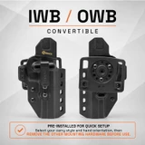 GRITR OMNI IWB/OWB Ambidextrous Kydex Holster Fits Beretta Railed 92/M9 Series