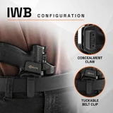 GRITR OMNI IWB/OWB Ambidextrous Kydex Holster Fits CZ P-10 Series