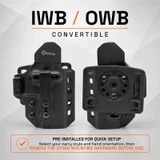 GRITR OMNI IWB/OWB Ambidextrous Kydex Holster Fits Walther PDP Compact