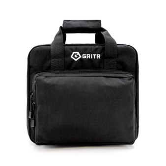 GRITR Soft Pistol Case - Nylon Black Shooting Range Bag with Multiple Pockets