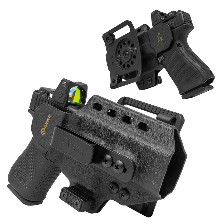 GRITR OMNI IWB OWB Ambi Holster for Standard Glock 9mm, shown on white background