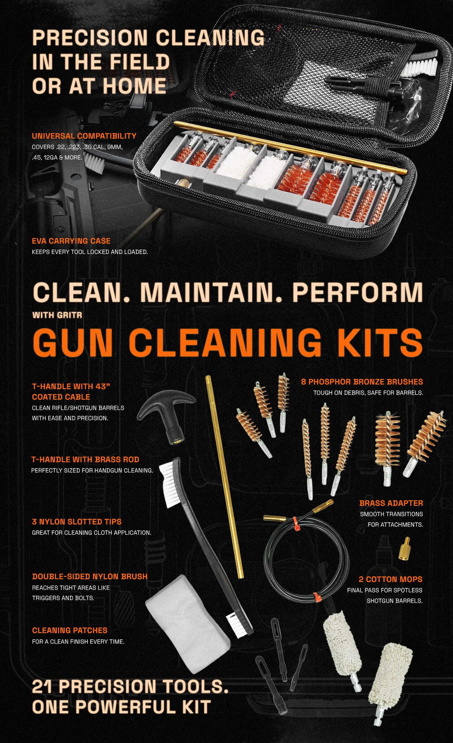Multi-Caliber Gun Cleaning Kit