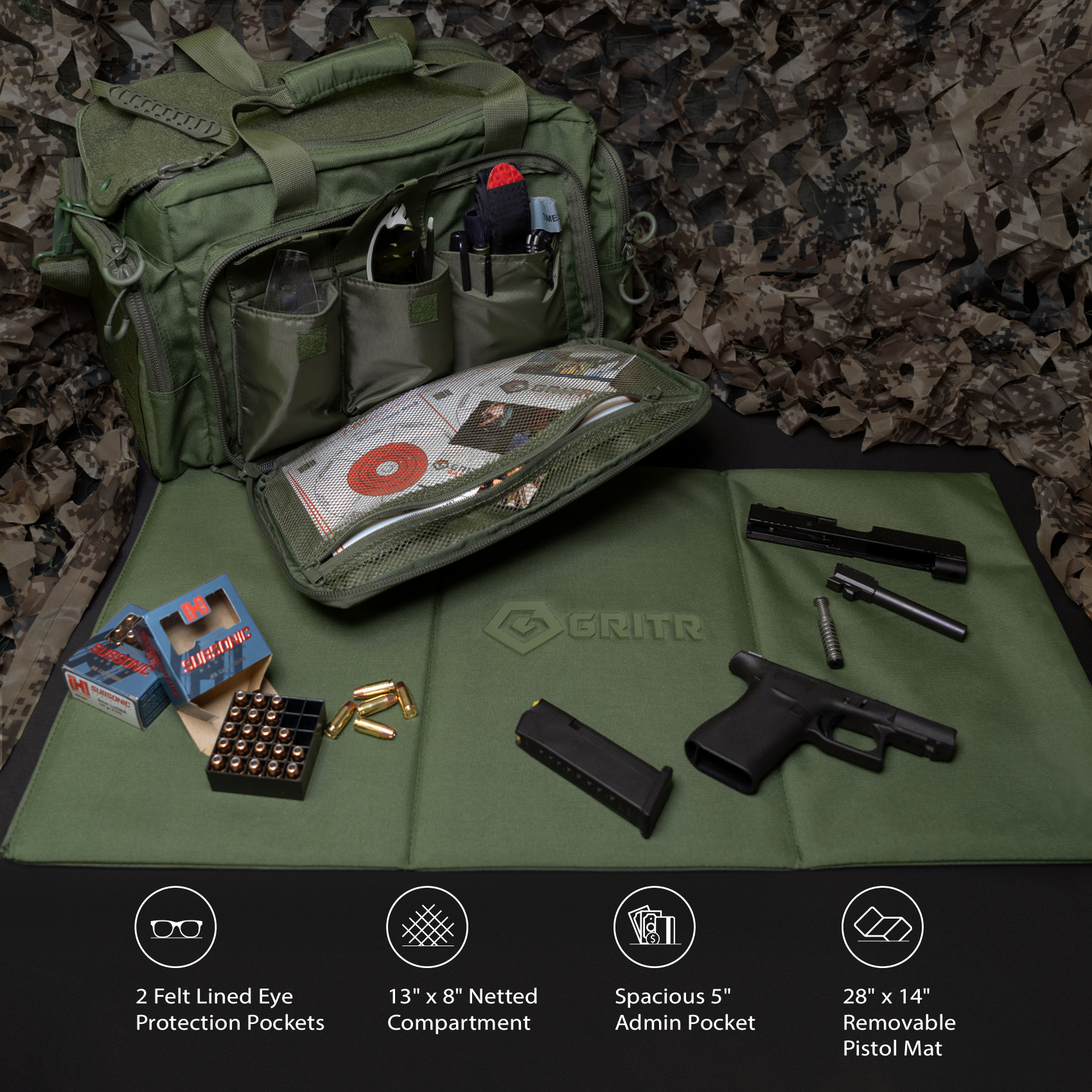 GRITR Tactical Duffle Range Bag