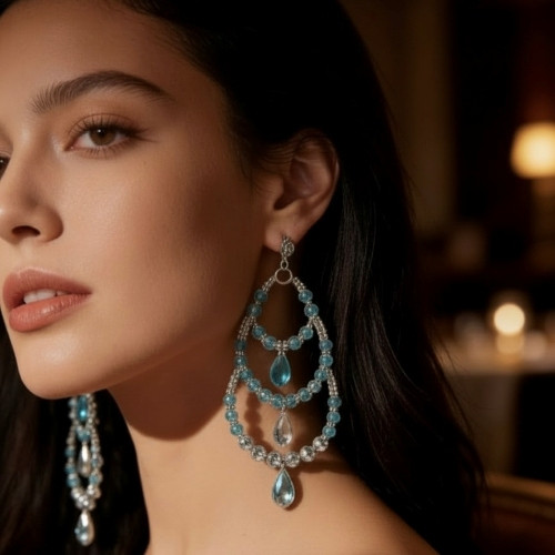 Crystal Cluster Earrings – Hand-Designed | Choose Your Favorite Color