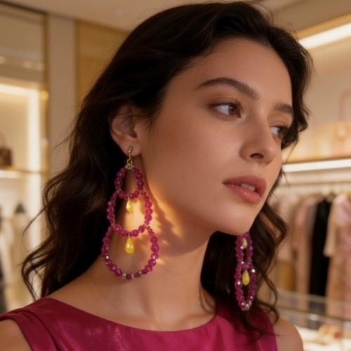Crystal Cluster Earrings – Hand-Designed | Choose Your Favorite Color