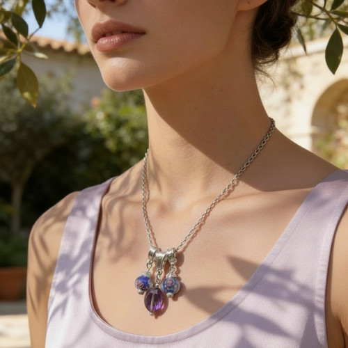 Handmade Crystal Pendant Necklaces | Sterling Silver Chains | Different Styles | Made in the USA