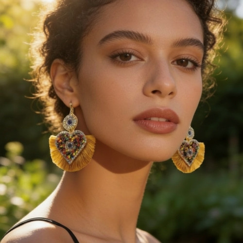 Crystal Heart Earrings – Same Style, Assorted Colors