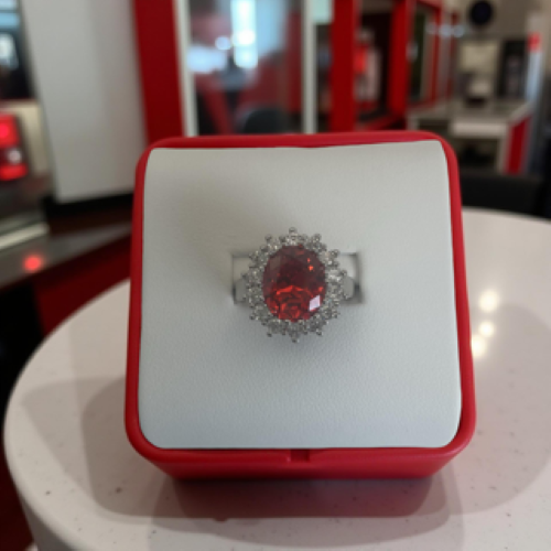 Stamped Ring Cubic Zirconia