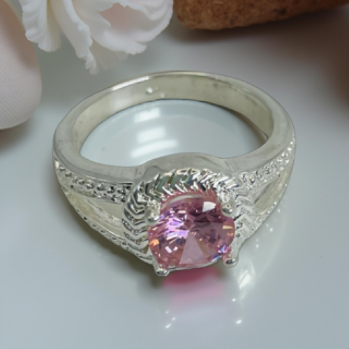 925 Sterling Silver Rose Gemstone Ring